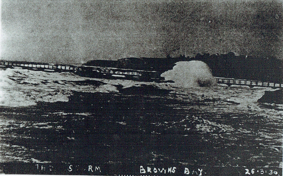 storm damage to wharf 1936